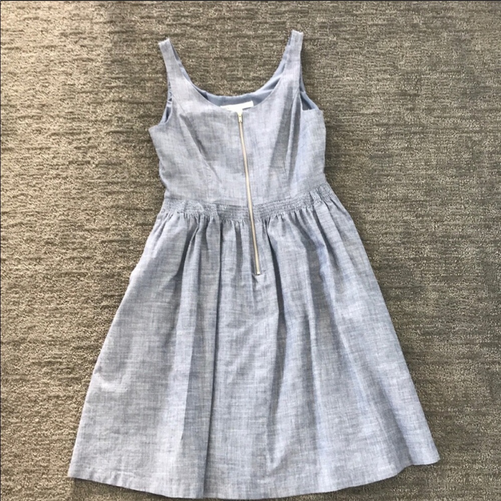 Maggy London Chambray Denium Zipper Dress